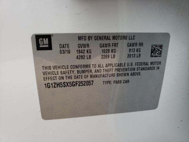 2016 CHEVROLET MALIBU PRE 1G1ZH5SX5GF252057