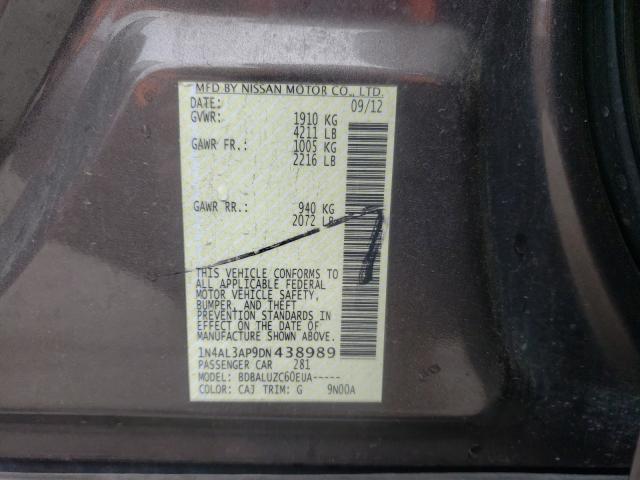 2013 NISSAN ALTIMA 2.5 1N4AL3AP9DN438989