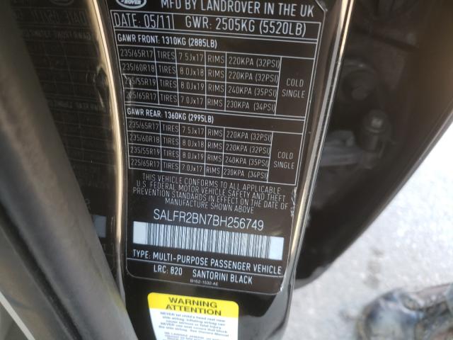 2011 LAND ROVER LR2 HSE SALFR2BN7BH256749