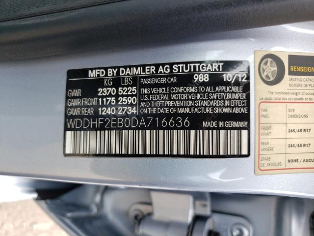2013 MERCEDES-BENZ E 350 BLUE WDDHF2EB0DA716636