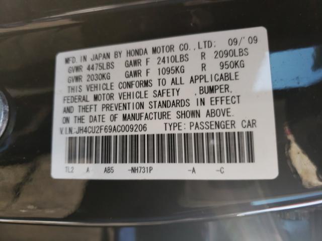 2010 ACURA TSX JH4CU2F69AC009206