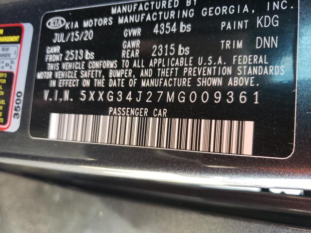 2021 KIA K5 EX 5XXG34J27MG009361