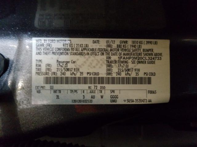 2012 FORD FOCUS SEL 1FAHP3M20CL324733