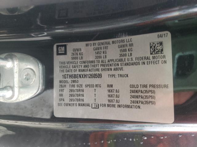 2017 GMC CANYON 1GTH6BENXH1260509