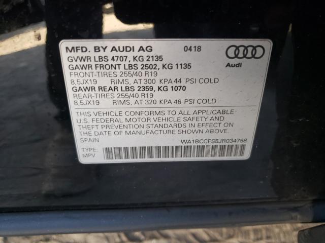 2018 AUDI Q3 PREMIUM WA1BCCFS5JR034758