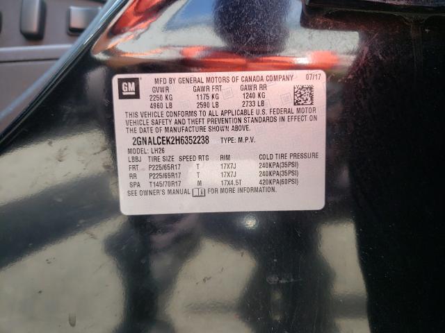 2017 CHEVROLET EQUINOX LT 2GNALCEK2H6352238