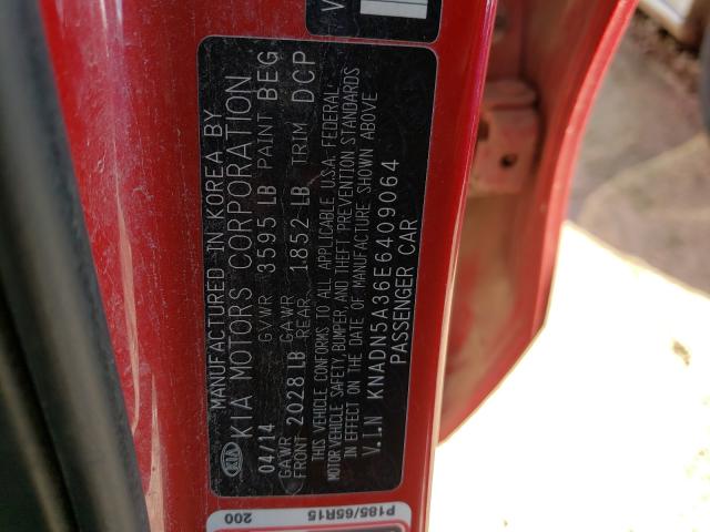 2014 KIA RIO EX KNADN5A36E6409064