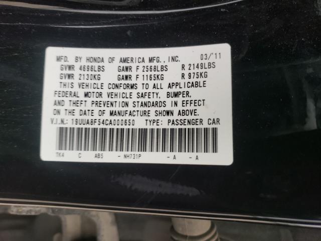 2012 ACURA TL 19UUA8F54CA000650