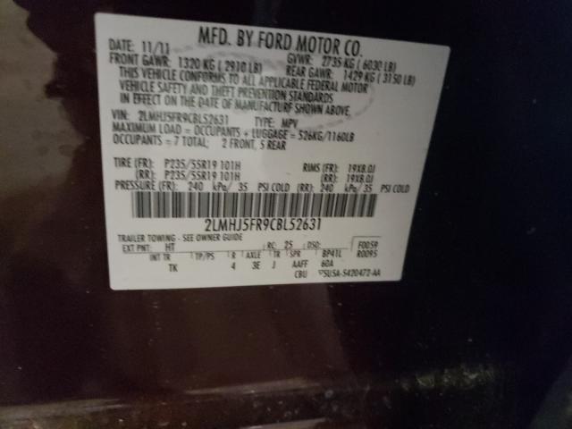 2012 LINCOLN MKT 2LMHJ5FR9CBL52631