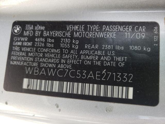 2010 BMW 335 XI WBAWC7C53AE271332