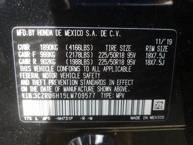 2020 HONDA HR-V SPORT 3CZRU6H15LM709577