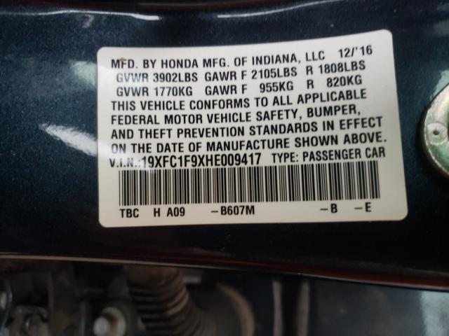 2017 HONDA CIVIC TOUR 19XFC1F9XHE009417