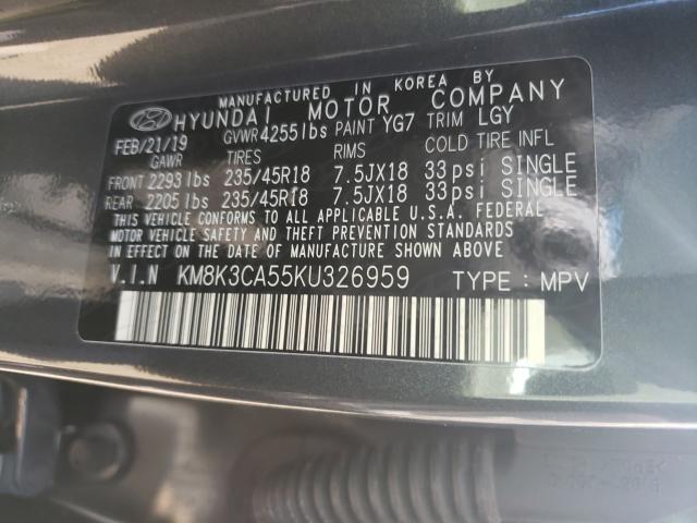 2019 HYUNDAI KONA LIMIT KM8K3CA55KU326959