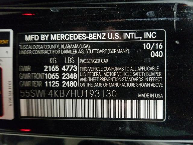 2017 MERCEDES-BENZ C 300 4MAT 55SWF4KB7HU193130