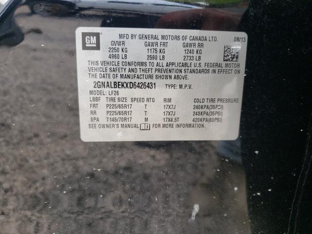 2013 CHEVROLET EQUINOX LS 2GNALBEKXD6426431