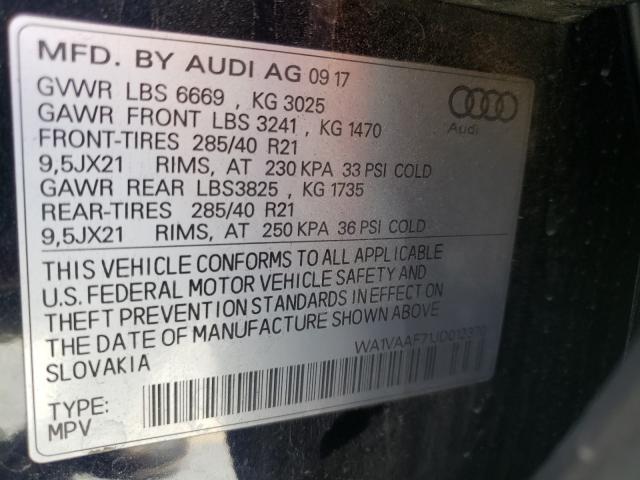 VIN WA1VAAF71JD012370 2018 Audi Q7, Prestige no.10