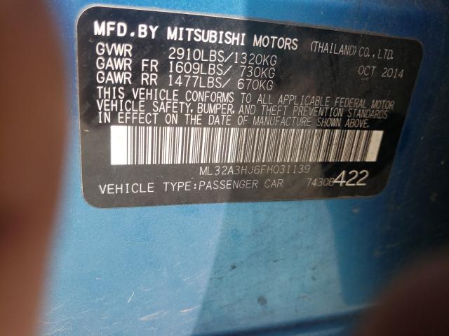 2015 MITSUBISHI MIRAGE DE ML32A3HJ6FH031139