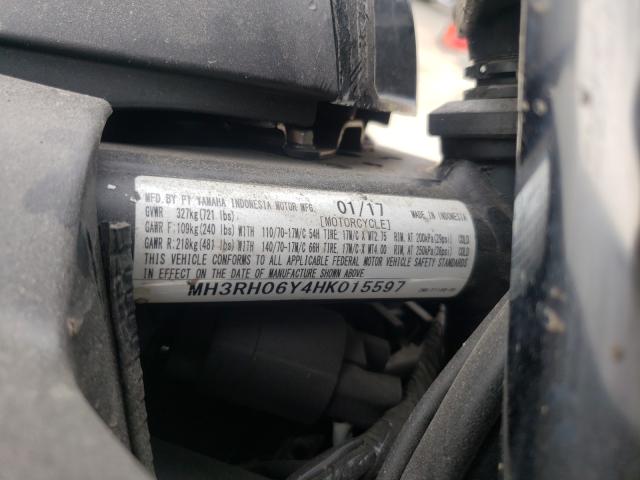 2017 YAMAHA YZFR3 MH3RH06Y4HK015597
