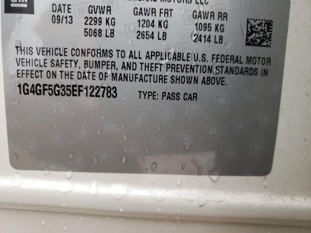 2014 BUICK LACROSSE T 1G4GF5G35EF122783