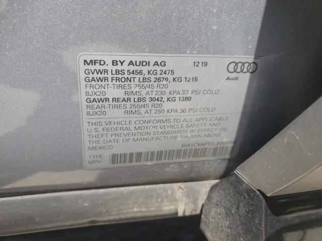 2020 AUDI Q5 PRESTIG WA1CNAFY2L2053755