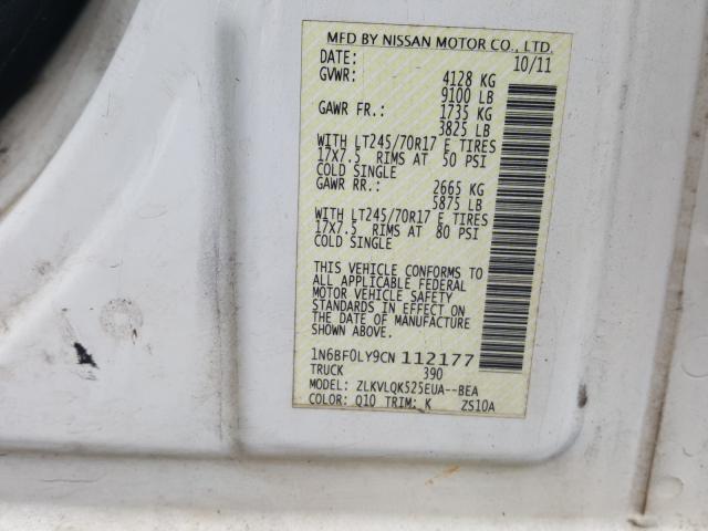 2012 NISSAN NV 2500 1N6BF0LY9CN112177