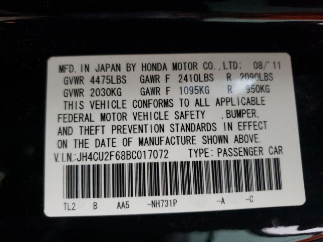 2011 ACURA TSX JH4CU2F68BC017072
