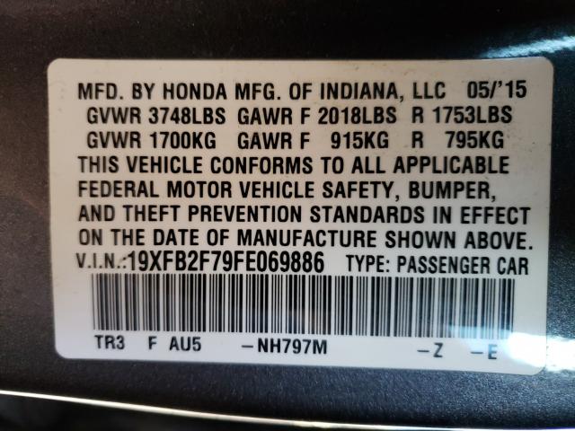 2015 HONDA CIVIC SE 19XFB2F79FE069886
