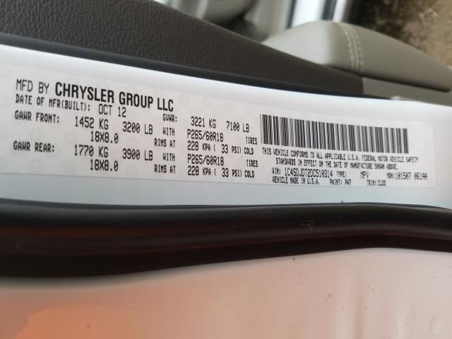 2013 DODGE DURANGO CR 1C4SDJDT2DC510314