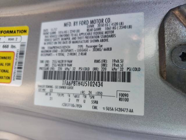 2018 FORD MUSTANG 1FA6P8TH4J5102434