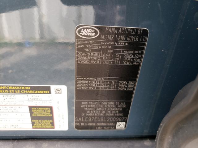 2020 LAND ROVER DEFENDER 1 SALE97EU9L2009877