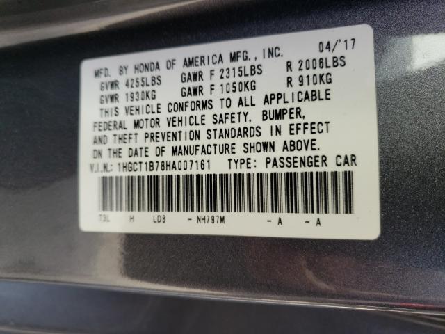 2017 HONDA ACCORD EX 1HGCT1B78HA007161