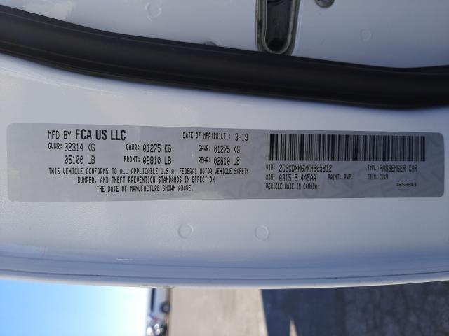 2019 DODGE CHARGER GT 2C3CDXHG7KH605812