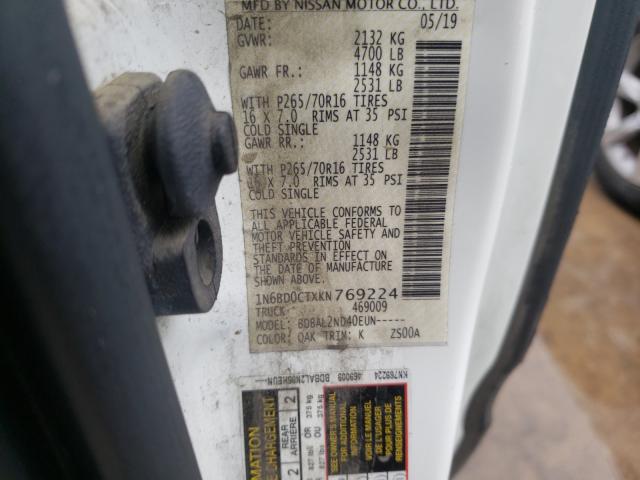 2019 NISSAN FRONTIER S 1N6BD0CTXKN769224