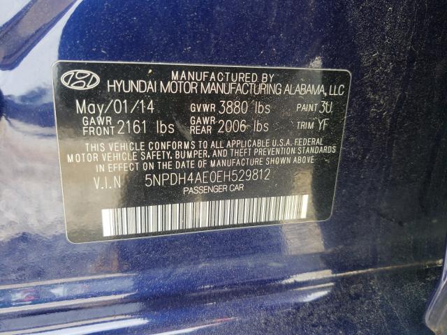 2014 HYUNDAI ELANTRA SE 5NPDH4AE0EH529812