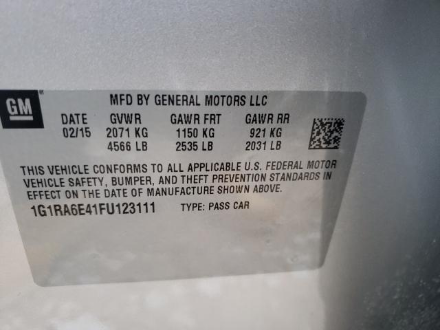 VIN 1G1RA6E41FU123111 2015 Chevrolet Volt no.10