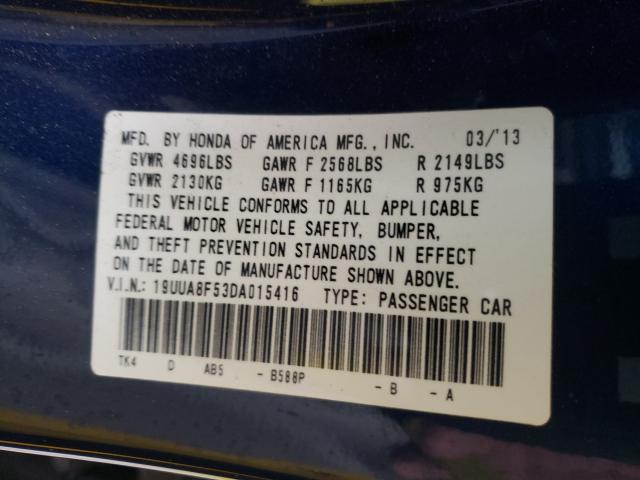 2013 ACURA TL TECH 19UUA8F53DA015416