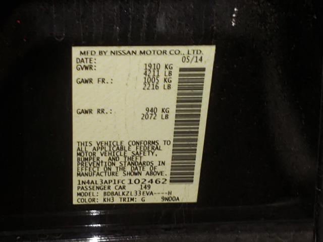 2015 NISSAN ALTIMA 2.5 1N4AL3AP1FC102462