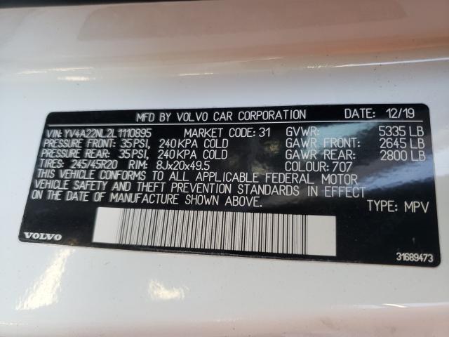 2020 VOLVO V90 CROSS YV4A22NL2L1110895