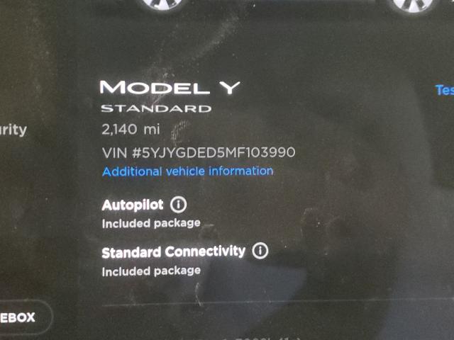 2021 TESLA MODEL Y 5YJYGDED5MF103990