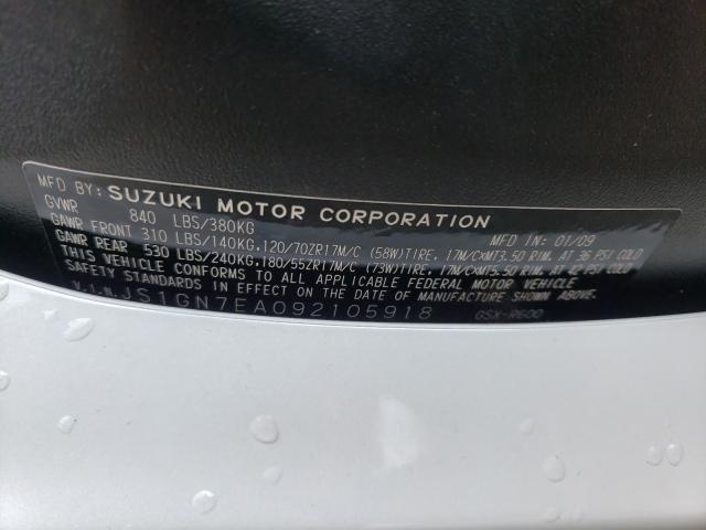 2009 SUZUKI GSX 600 JS1GN7EA092105918