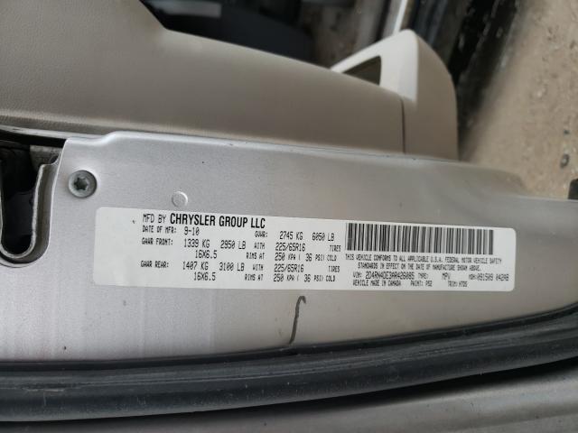 2010 DODGE GRAND CARA 2D4RN4DE3AR426085