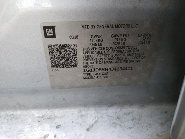 2018 CHEVROLET SONIC LT 1G1JD5SH4J4134411