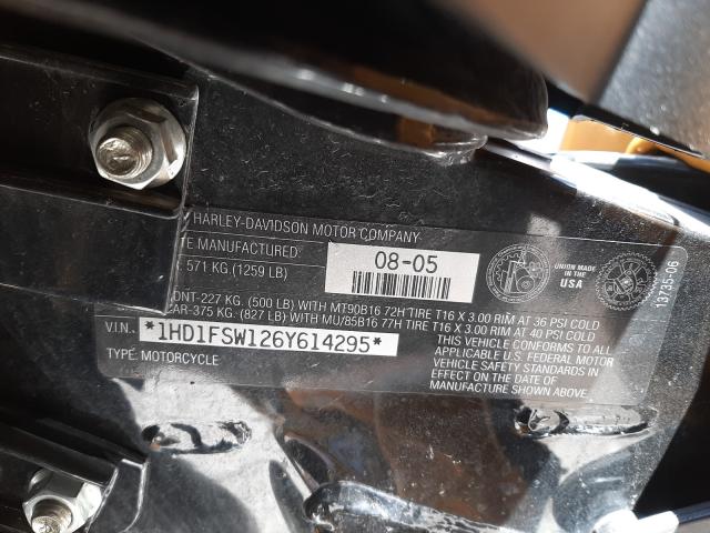 2006 HARLEY-DAVIDSON FLTRI 1HD1FSW126Y614295
