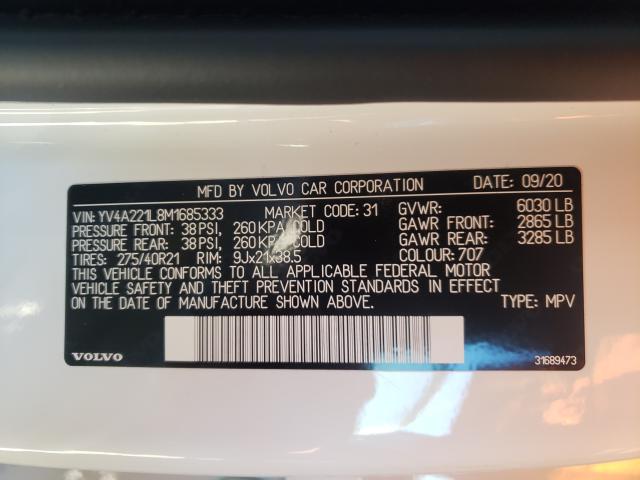 2021 VOLVO XC90 T6 IN YV4A221L8M1685333