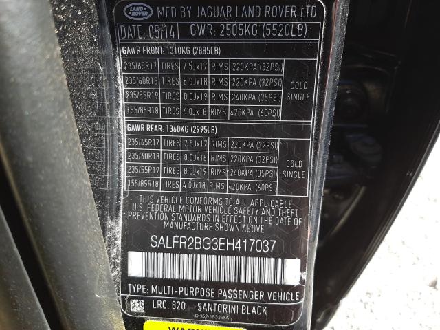 2014 LAND ROVER LR2 HSE SALFR2BG3EH417037