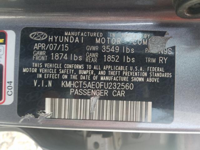 2015 HYUNDAI ACCENT GS KMHCT5AE0FU232560