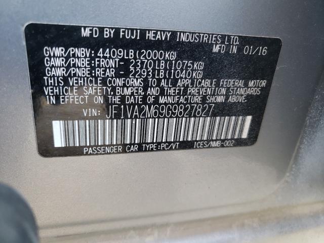 2016 SUBARU WRX STI JF1VA2M69G9827827