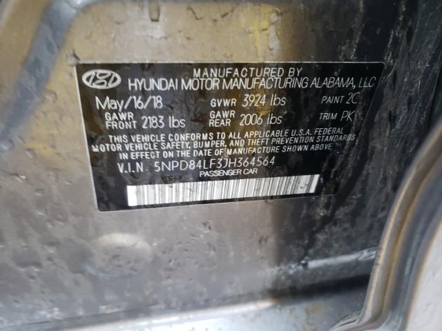 2018 HYUNDAI ELANTRA SE 5NPD84LF3JH364564