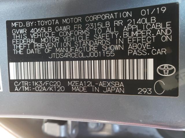 2020 TOYOTA COROLLA SE JTDS4RCE0LJ001155