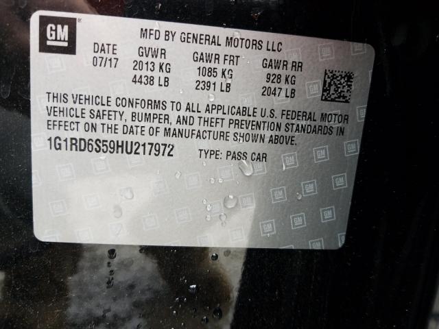 2017 CHEVROLET VOLT PREMI 1G1RD6S59HU217972